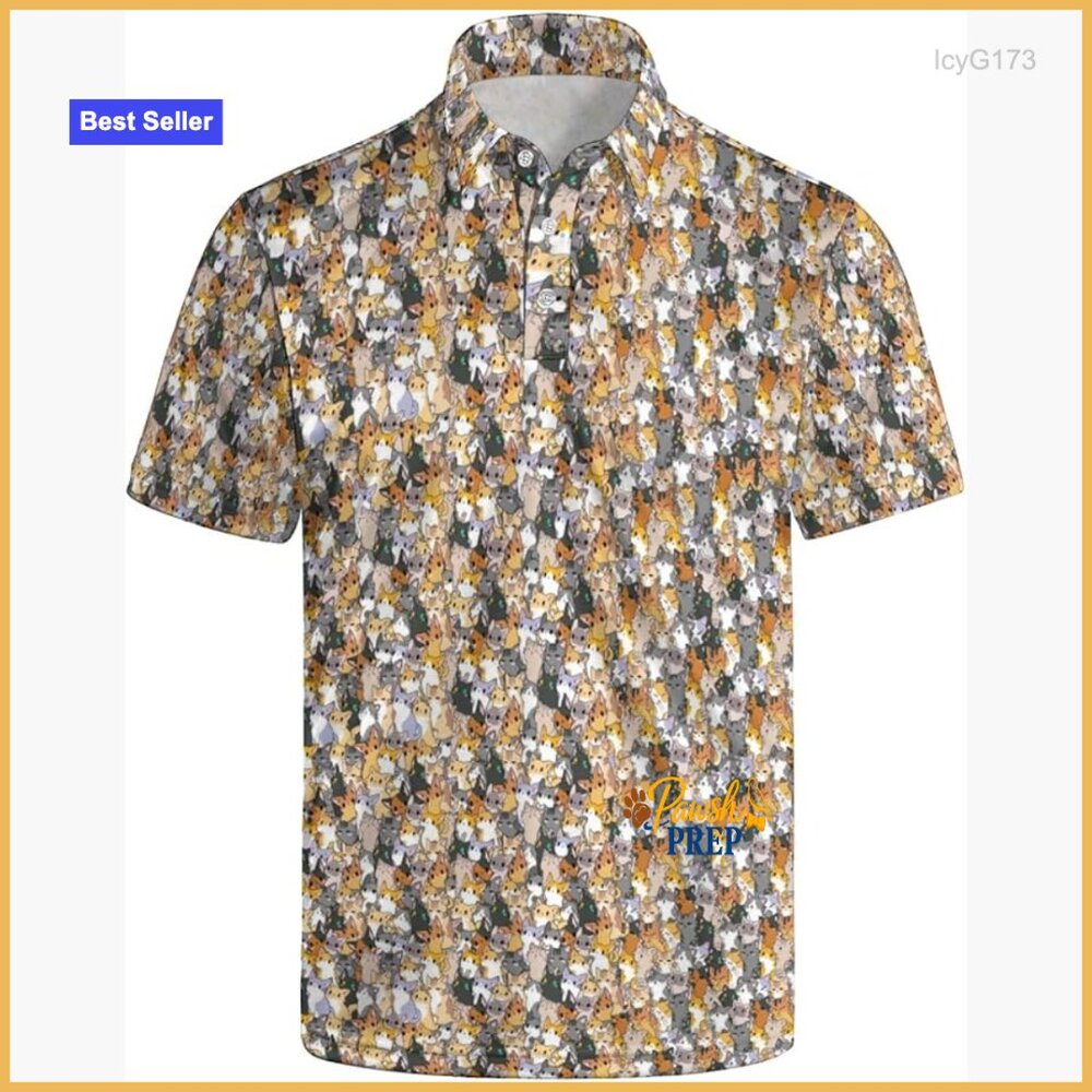 Men's Golf Polo Shirt Moisture Wicking Quick Dry Performance Short Sleeve